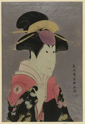 Sharaku (1794) Segawa Tomisaburō als Yadorigi, Frau von Ogishi Kurando